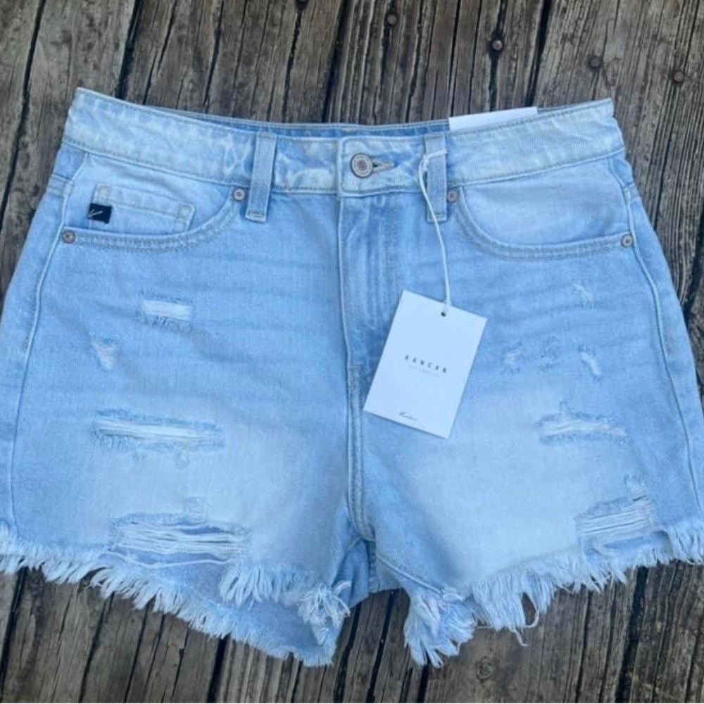 KanCan Light Wash Denim Shorts